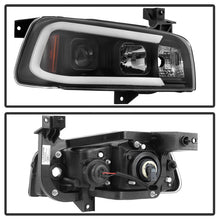 Load image into Gallery viewer, Spyder Dodge Charger 06-10 Projector Headlights - LED Light Bar - Black PRO-YD-DCH05V2-LB-BK