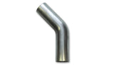 Vibrant 2.75in O.D. T304 SS 45 deg Mandrel Bend 6in x 6in leg lengths (4.125in Centerline Radius)