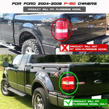 Cargar imagen en el visor de la galería, Spyder Ford F150 Flareside 04-08 Euro Style Tail Lights Black ALT-YD-FF15004FS-BK