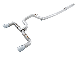 AWE Tuning Ford Focus RS Track Edition Cat-Back Exhaust - Chrome Silver Tips