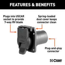 Cargar imagen en el visor de la galería, Curt Replacement OE 7-Way RV Blade Socket (Plugs into USCAR)