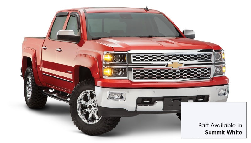 Bushwacker 16-18 Chevy Silverado 1500 Fleetside Pocket Style Flares 4pc - Summit White