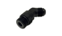 Cargar imagen en el visor de la galería, Vibrant -6AN Male Flare to Male -6AN ORB Swivel 45 Degree Adapter Fitting - Anodized Black