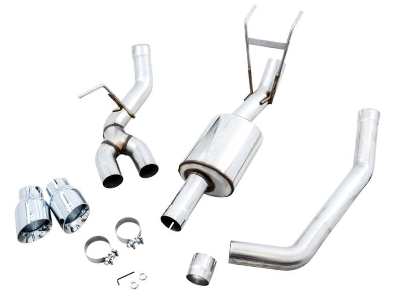 AWE Tuning 09-18 RAM 1500 5.7L (w/Cutouts) 0FG Dual Rear Exit Cat-Back Exhaust - Chrome Silver Tips