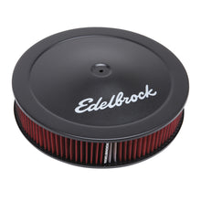 Cargar imagen en el visor de la galería, Edelbrock Air Cleaner Pro-Flo Series Round 14 In Diameter Cloth Element 3/8Indropped Base Black