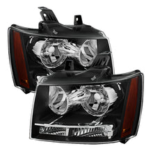 Cargar imagen en el visor de la galería, Xtune Chevy Suburban 1500/2500 07-14 Crystal Headlights Black HD-JH-CSUB07-AM-BK