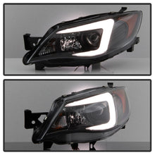 Cargar imagen en el visor de la galería, Spyder Subaru WRX 08-09 Projector Headlights - Halogen Model Only - Black PRO-YD-SWRX08-LBDRL-BK