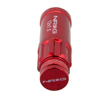 Cargar imagen en el visor de la galería, NRG 700 Series M12 X 1.5 Steel Lug Nut w/Dust Cap Cover Set 21 Pc w/Locks &amp; Lock Socket - Red