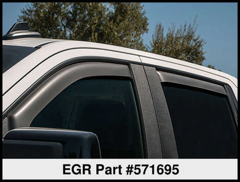 EGR 2019 Chevy 1500 Crew Cab In-Channel Window Visors - Matte