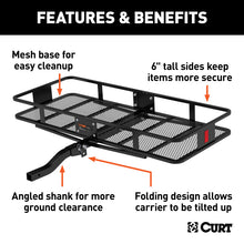 Load image into Gallery viewer, Curt 60in x 24in Basket-Style Cargo Carrier (Folding 2in Shank)