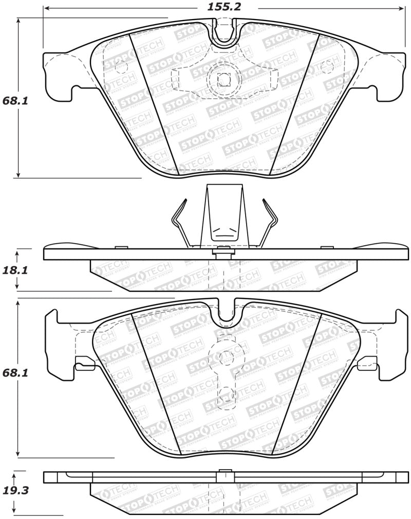 StopTech Street Brake Pads - Front