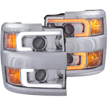 Cargar imagen en el visor de la galería, ANZO Projector Headlights 15-17 Chevrolet Silverado 2500HD / 3500HD Chrome w/ Chrome Rim