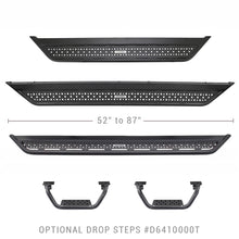 Cargar imagen en el visor de la galería, Go Rhino Dominator Extreme D6 SideSteps - Tex Blk - 4in Drop Down Steps (Pair)