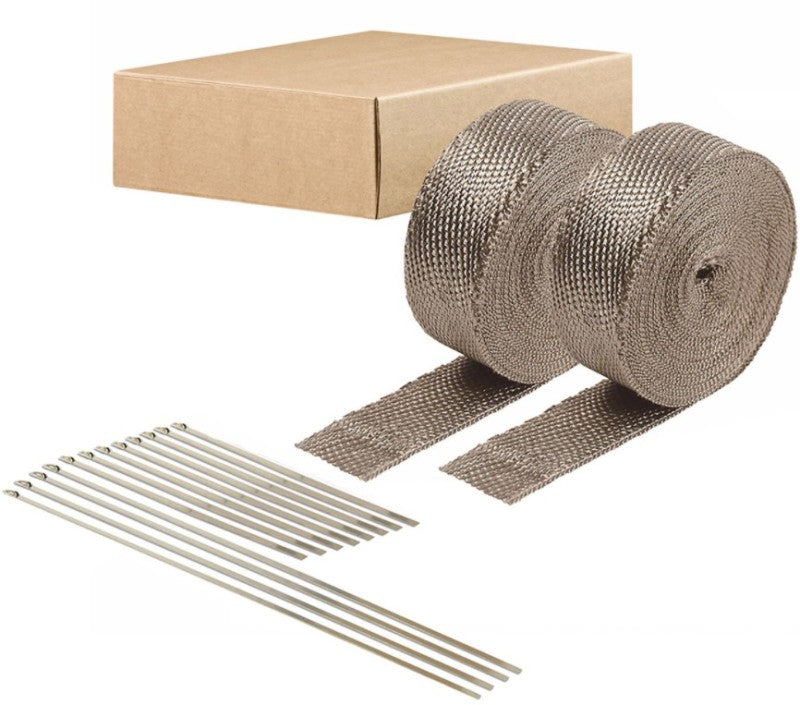 DEI Exhaust Wrap & Combo Tie Kit 2in x 50ft 2PK - Titanium