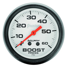 Cargar imagen en el visor de la galería, Autometer Phantom 52mm 0-60 PSI Mechanical Boost Gauge