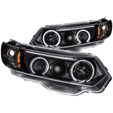 Cargar imagen en el visor de la galería, ANZO 2006-2011 Honda Civic Projector Headlights w/ Halo Black (CCFL)