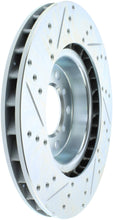 Cargar imagen en el visor de la galería, StopTech Select Sport 01-06 BMW M3 Slotted &amp; Drilled Front Left Rotor