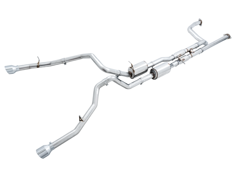 AWE Tuning 2021 RAM 1500 TRX 0FG Cat-Back Exhaust - Chrome Silver Tips