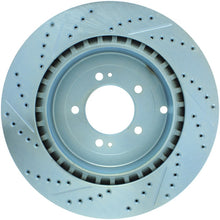 Cargar imagen en el visor de la galería, StopTech Select Sport 08-11 Mitsubishi Evo X Slotted and Drilled Left Rear Rotor