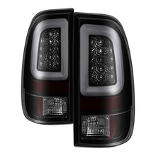 Cargar imagen en el visor de la galería, Spyder 08-16 Ford Super Duty F-250 V3 Light Bar LED Tail Lights - Blk Smoke ALT-YD-FS07V3-LBLED-BSM