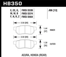 Cargar imagen en el visor de la galería, Hawk 86-01 Acura Integra LS / 99-00 Civic Coupe Si DTC-30 Race Rear Brake Pads
