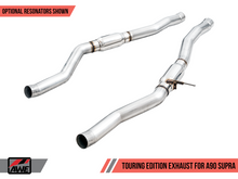 Cargar imagen en el visor de la galería, AWE 2020 Toyota Supra A90 Resonated Touring Edition Exhaust - 5in Chrome Silver Tips