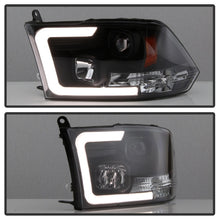 Cargar imagen en el visor de la galería, Spyder 09-16 Dodge Ram 1500 Version 2 Headlights Light Bar DRL Black PRO-YD-DR09V2-LBDRL-BK