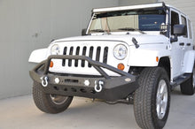 Cargar imagen en el visor de la galería, DV8 Offroad 07-18 Jeep Wrangler JK/JL FS-8 Mid Length Steel Front Bumper w/ LED Lights