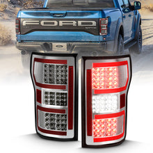 Cargar imagen en el visor de la galería, ANZO 2018-2019 Ford F-150 LED Taillight Chrome (Red Light Bar) (w/ Sequential)