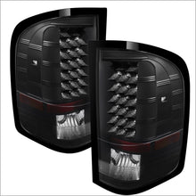 Cargar imagen en el visor de la galería, Xtune Chevy Silverado 07-13 LED Tail Lights Black ALT-JH-CS07-LED-BK