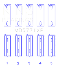 King Engine Bearings Hyundai G4KF Crankshaft Main Bearing Set