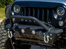 Cargar imagen en el visor de la galería, DV8 Offroad 07-18 Jeep Wrangler JK/JL FS-11 Stubby Mid Length Steel Front Bumper w/ Winch Plate