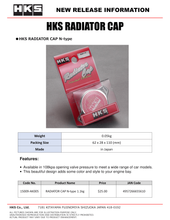 Cargar imagen en el visor de la galería, HKS RADIATOR CAP  N-type