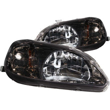 Cargar imagen en el visor de la galería, ANZO 1999-2000 Honda Civic Crystal Headlights Gun-Metal Gray