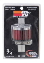 Cargar imagen en el visor de la galería, K&amp;N 3/4 inch ID 2 inch OD 1.5 inch H Clamp On Crankcase Vent Filter