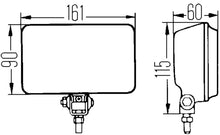 Cargar imagen en el visor de la galería, Hella 450 H3 12V SAE/ECE Fog Lamp Kit Clear - Rectangle (Includes 2 Lamps)