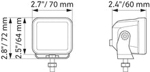 Cargar imagen en el visor de la galería, Hella Universal Black Magic 2.7in L.E.D. Cube Kit - Flood Beam