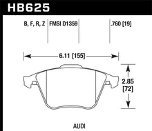Cargar imagen en el visor de la galería, Hawk 2001-2010 Audi S3 European HPS 5.0 Front Brake Pads