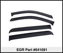 Cargar imagen en el visor de la galería, EGR 2019 Chevy 1500 Crew Cab Tape-On Window Visors - Set of 4 Dark Smoke