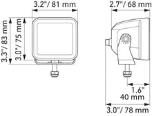 Load image into Gallery viewer, Hella Universal Black Magic 3.2in L.E.D. Cube Kit - Flood Beam (Short Range)