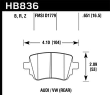 Cargar imagen en el visor de la galería, Hawk 15-17 Volkswagen Golf / 15-16 Volkswagen Golf GTI Performance Ceramic Street Rear Brake Pads