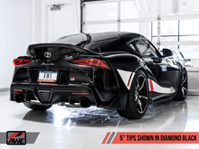 Load image into Gallery viewer, AWE 2020 Toyota Supra A90 Non-Resonated Touring Edition Exhaust - 5in Diamond Black Tips