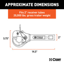 Cargar imagen en el visor de la galería, Curt Receiver-Mount Pintle Hook (2in Shank 20000lbs 2-1/2in Lunette Eyes)