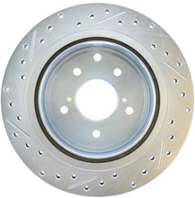 Cargar imagen en el visor de la galería, StopTech 89-96 Nissan 300ZX Select Sport Slotted &amp; Drilled Left Rear Brake Rotor