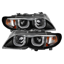 Cargar imagen en el visor de la galería, Spyder BMW E46 3-Series 02-05 4DR Projector Headlights 1PC 3D Halo Blk PRO-YD-BMWE4602-4D-3DDRL-BK