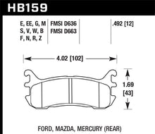 Cargar imagen en el visor de la galería, Hawk 94-05 Miata / 01-05 Normal Suspension HPS Street Rear Brake Pads (D636)