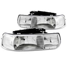 Cargar imagen en el visor de la galería, ANZO 1999-2002 Chevrolet Silverado 1500 Crystal Headlights Chrome