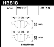 Cargar imagen en el visor de la galería, Hawk 11-17 BMW X5 xDrive / 08-17 BMW X6 xDrive HPS 5.0 Front Brake Pads
