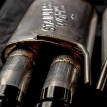 Cargar imagen en el visor de la galería, Stainless Works 18-21 Mustang GT Axle Back Redline Exhaust - Black Tips