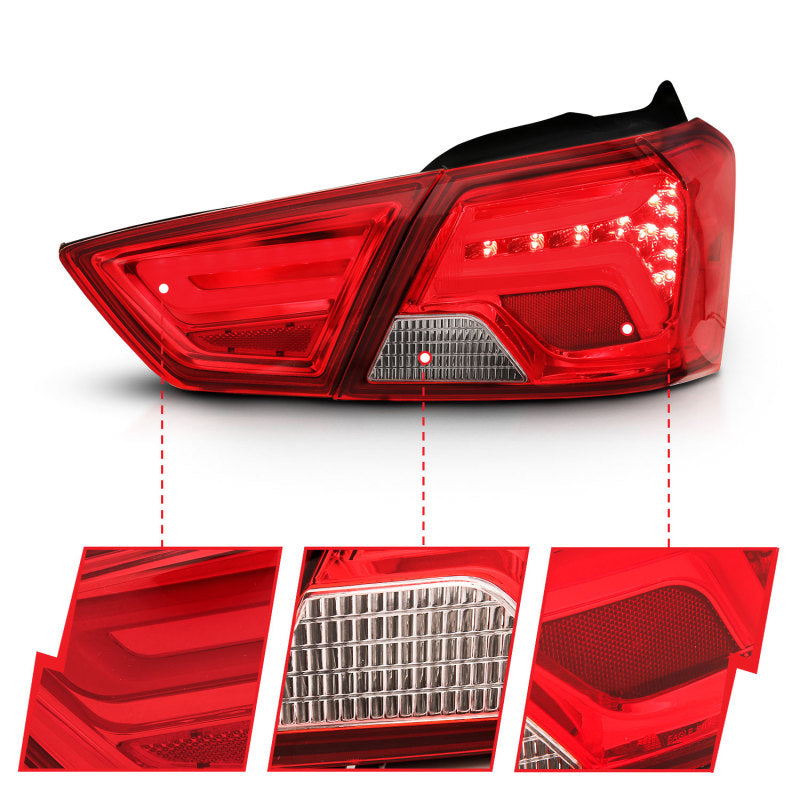 ANZO 14-18 Chevrolet Impala LED Taillights Red/Clear